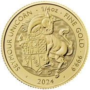 Pièce Tudor Beasts Or 1/4 Once 2024 Licorne de Seymour