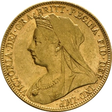 Pièce Souverain Or 1897 Victoria Tête Vieille M