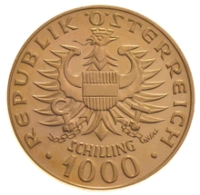 Pièce 1000 Schilling Or 1976 Babenberger