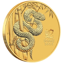 Pièce Perth Mint Lunar Or 1/20 Once 2025 Année du Serpent
