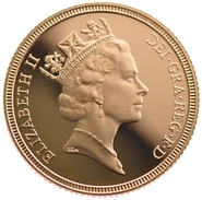 Pièce Souverain Or Elisabeth II 3ème Tête