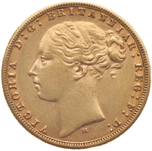 Pièce Souverain Or Victoria Tête Jeune Coffret Cadeau
