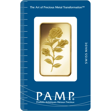 Lingot d'Or 1 Once la Rose PAMP