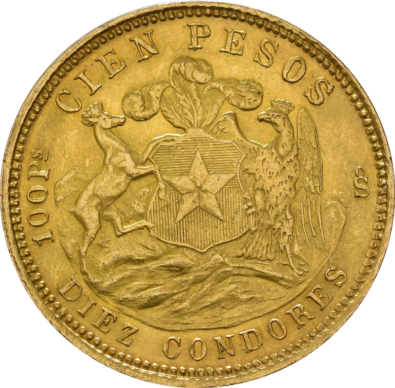 Pièce 100 Pesos Or Chilien
