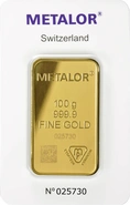 Lingot d'Or 100g Metalor