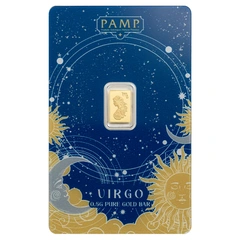 0.5g Lingot d'Or PAMP Zodiac Virgo Minted