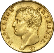40 francs en or Napoléon I - Tête Nue 1804-1807