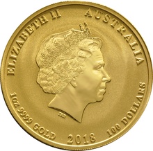 Perth Mint Lunar Or 1 Once 2018 Année du Chien