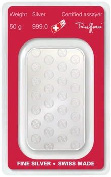 Lingot d'Argent 50g Argor-Heraeus