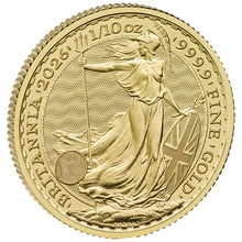 Pièce Britannia Or 1/10 Once 2026