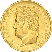 Pièce 40 Francs Or Louis-Philippe 1831 à 1839
