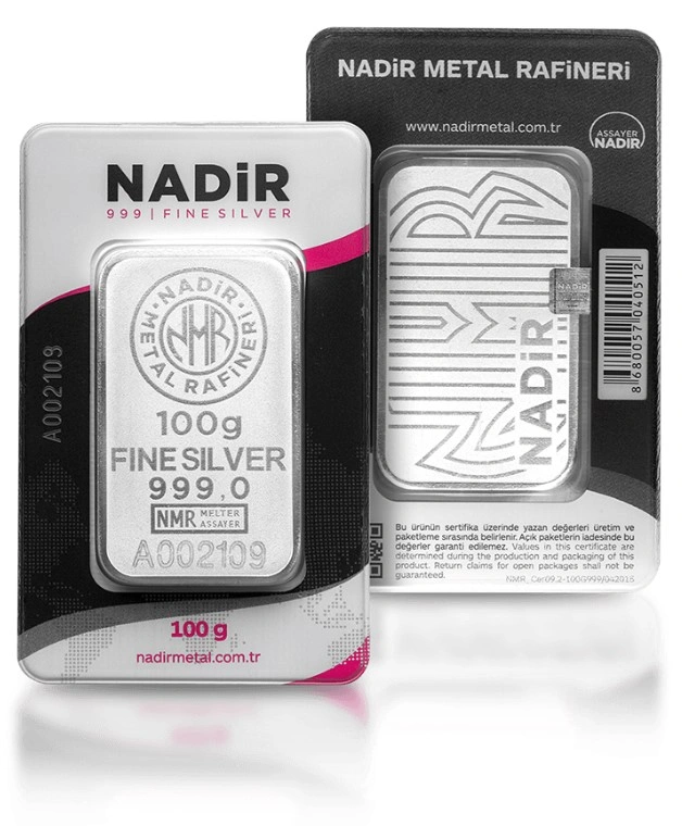 Lingot d'Argent 100g Nadir