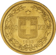 20 Francs Suisse en or - Tête Helvetia