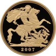 Pièce d'or de 2 livres sterling de 2007 (double souverain)
