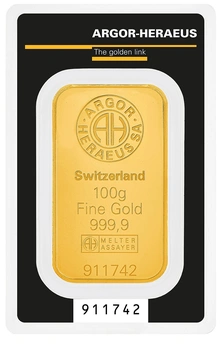 Lingot d'Or 100g Argor-Heraeus