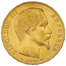 Pièce 20 Francs Or Napoléon III Tête Nue 1855 A Lévrier