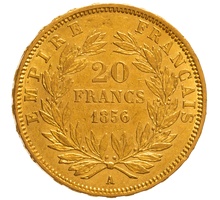 20 Francs Or Napoléon III Tête Nue 1856 A
