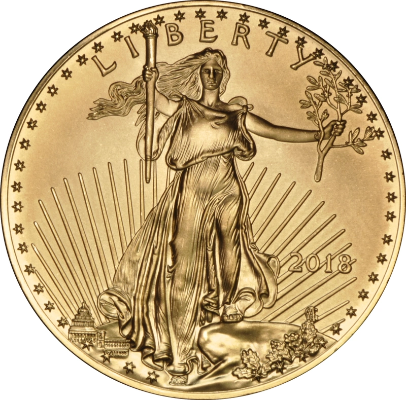 50 Dollars Or Eagle Américain 1 Once 2018