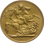 Pièce Souverain Or 1912