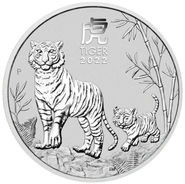 Pièce Perth Mint Lunar Argent 1 Kilo 2022 Année du Tigre