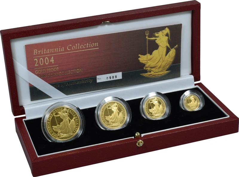 Ecrin de Collection de 4 Britannia Or 2004