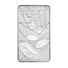 Lingot d'Argent 10 Onces James Bond 007 les Diamants Sont Éternels