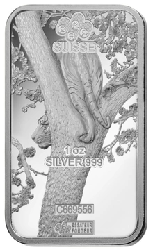 Lingot d'Argent 1 Once Pamp 2022 Année du Tigre