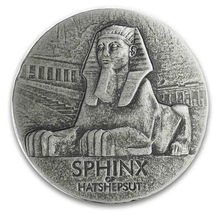 Pièce Reliques Égyptien Sphinge Hatshepsout Argent 5 Onces