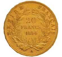 20 Francs Or Napoléon III Tête Nue 1858 A