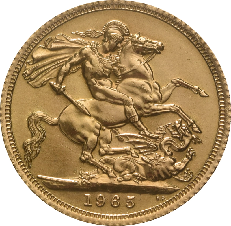 1965 Gold Sovereign Coin Elizabeth II Young Head