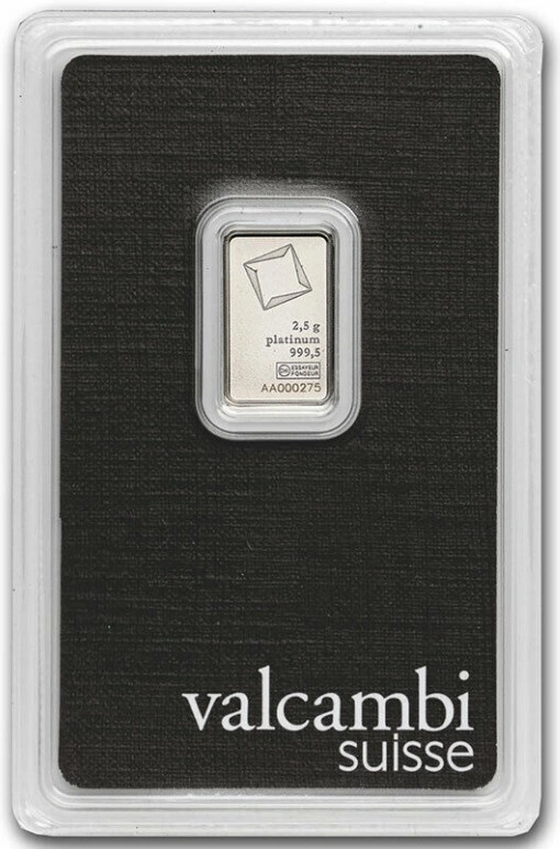 Lingot de Platine 2,5g Valcambi