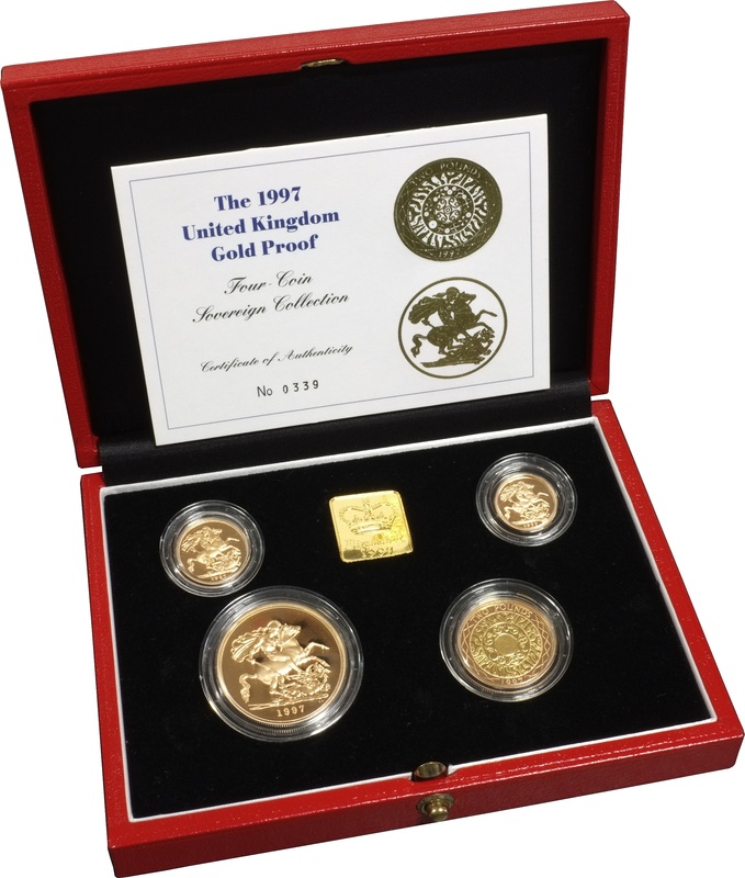 1997 Gold Proof Sovereign Four Coin Set