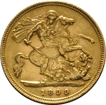 Pièce Demi Souverain Or 1899