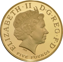 Pièce Quintuple Souverain Or 2005 Horatio Nelson en Boîte