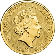 Royal Mint Queen's Beasts Or 1 Once 2018 le Taureau Noir