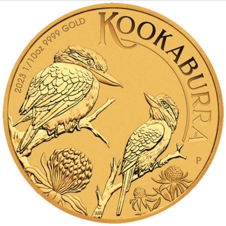 Pièce Kookaburra Or 1/10 Once 2023