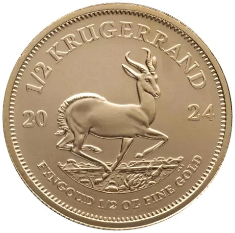 Pièce Krugerrand Or 1/2 Once 2024