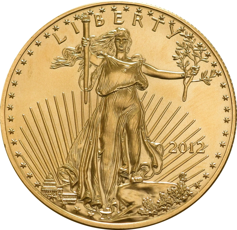 Pièce 50 Dollars Or American Eagle 1 Once 2012