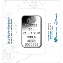 Lingot de Palladium 100g Pamp