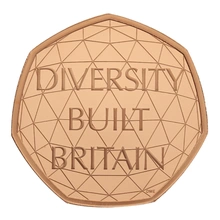 Pièce 50 Pence Or 2020 Célébration de la Diversité BE en Boîte