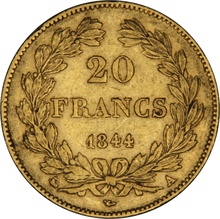20 Francs en or - Louis-Philippe Tête laurée 1844 A