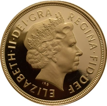 Pièce Souverain Or 2005 Elisabeth II 4ème Tête BE