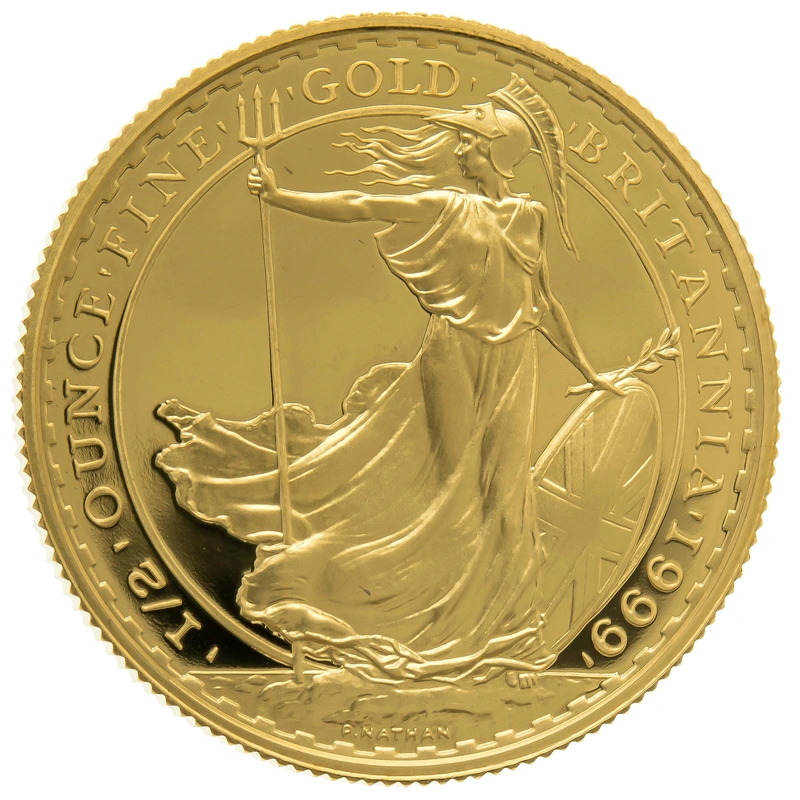 Britannia de 1/2 once en or - 1999 (Finition particulière)