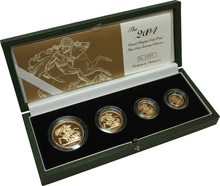 4 Pièces Souverains Or 2004 BE en Boîte
