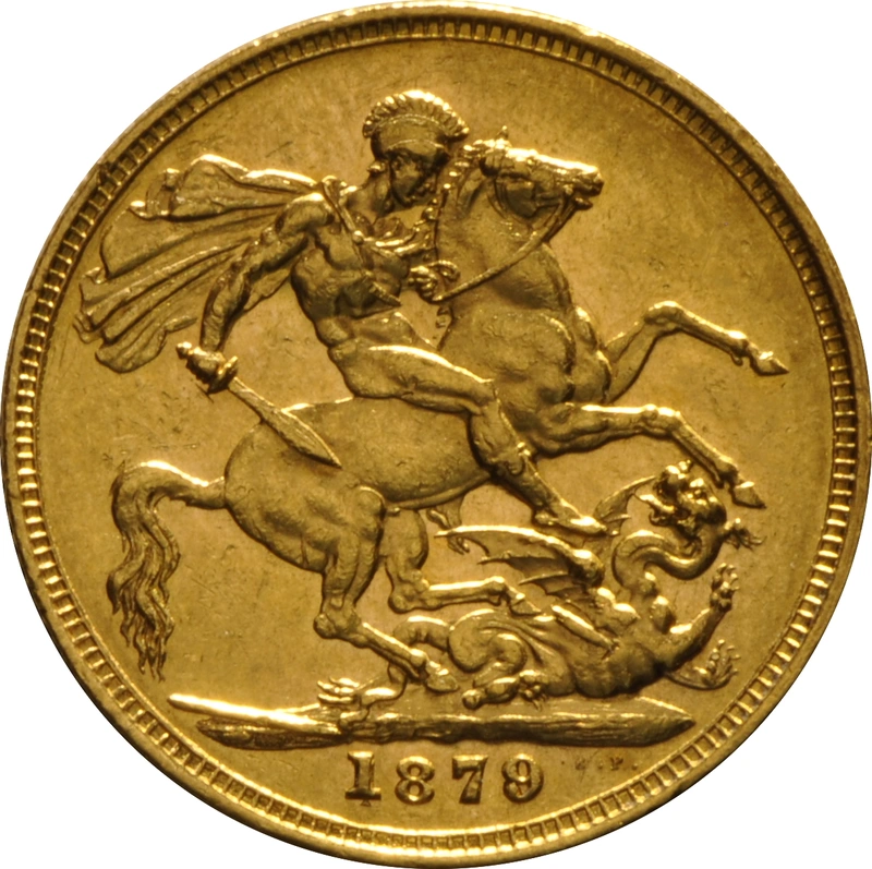 Pièce Souverain Or 1879 Victoria Tête Jeune Saint-Georges (M)