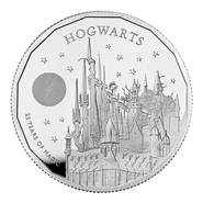 Pièce Harry Potter Argent 2 Onces 2023 25ème Anniversaire École Poudlard BE en Boîte