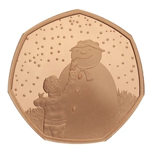 Pièce 50 Pence Argent 2021 Le Bonhomme de Neige BE en Boîte