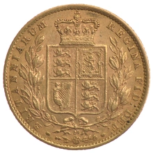 Pièce Souverain Or Victoria Tête Jeune et Écusson Notre Choix