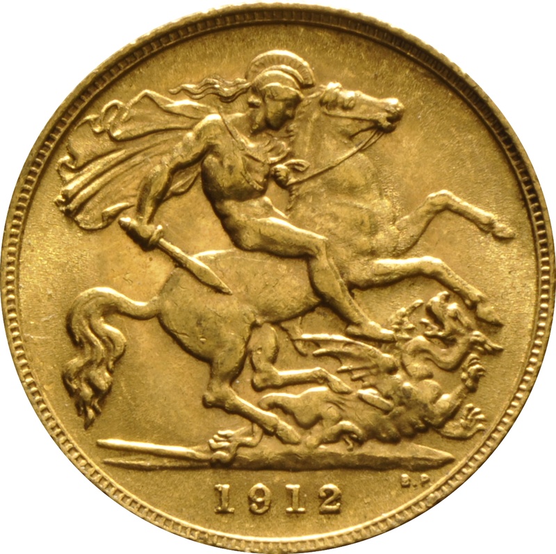 1912 Gold Half Sovereign - King George V - London