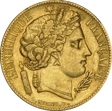 1849 20 Francs Français - Cérès - A NGC AU53